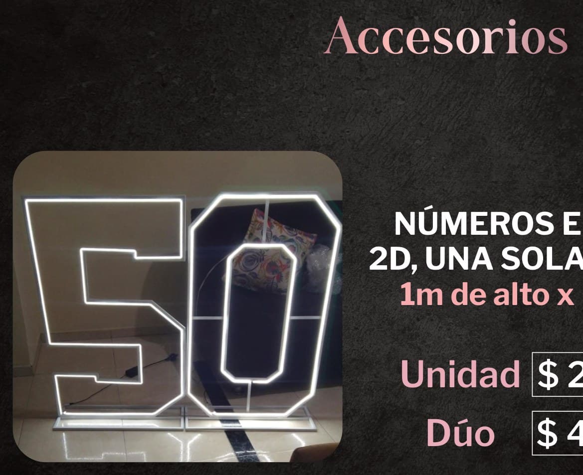 Números en estructura 2D con base