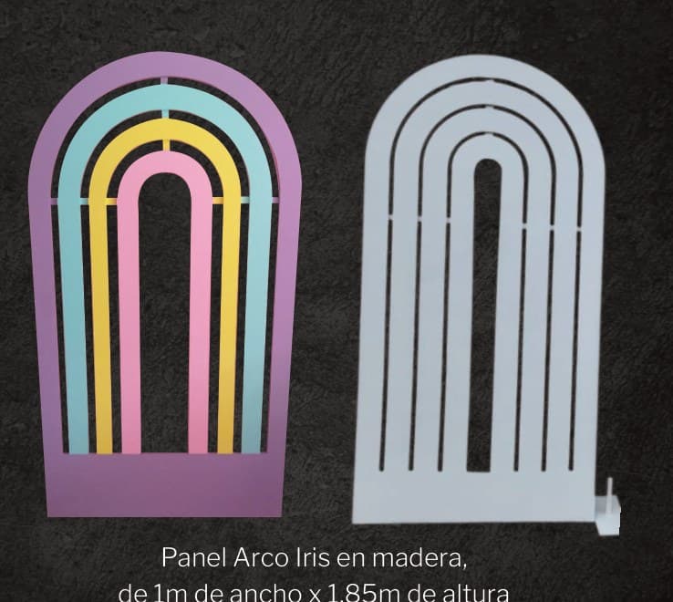 Panel Arco Iris en madera